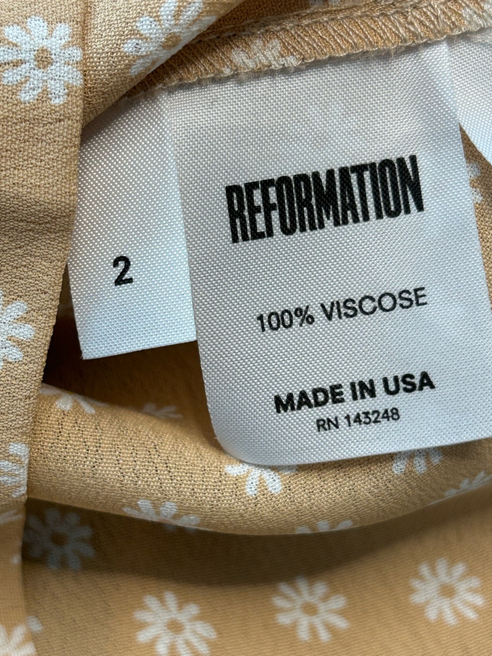 Reformation Floral Front Tie Romper flutter sleeves, a plunging V-neckline 2 - Picture 5 of 7